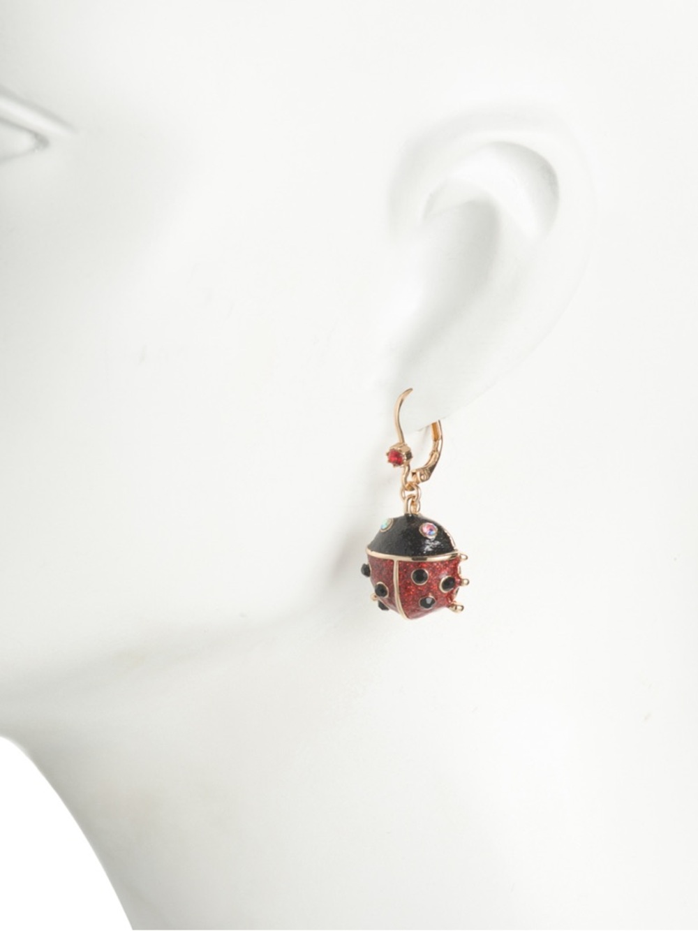BETSEY JOHNSON Ladybug Leverback Earrings - Picture 2 of 5